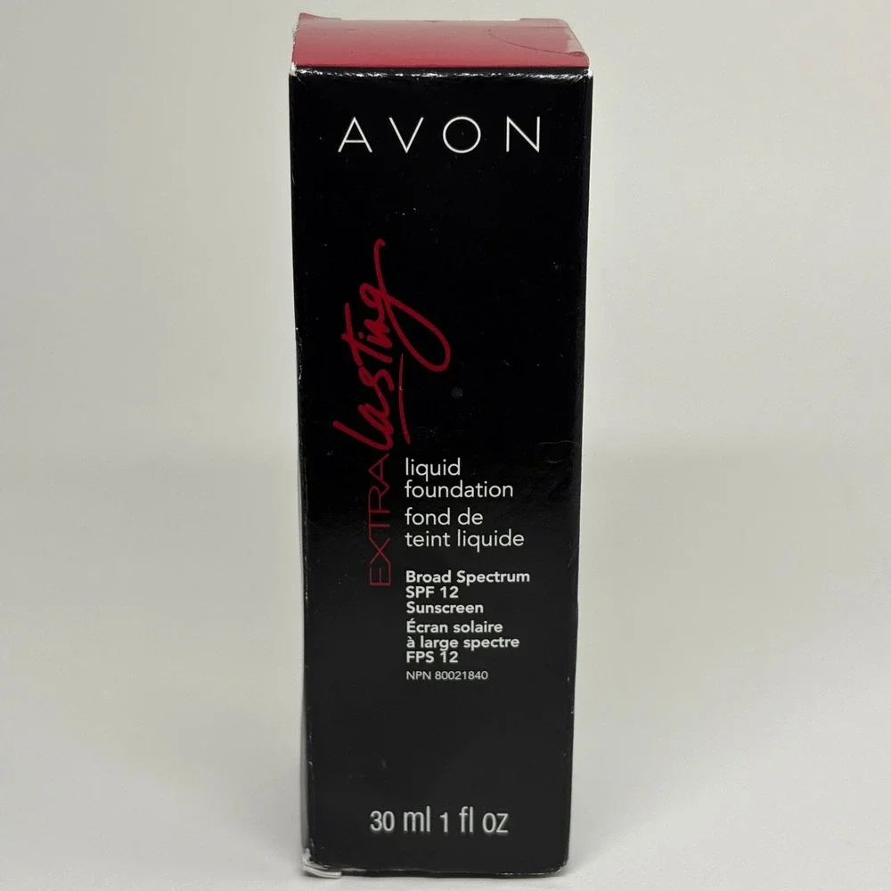 NEW Avon Extra Lasting Liquid Foundation SPF 12 NUDE E101 NOS 2013, 1 fl oz